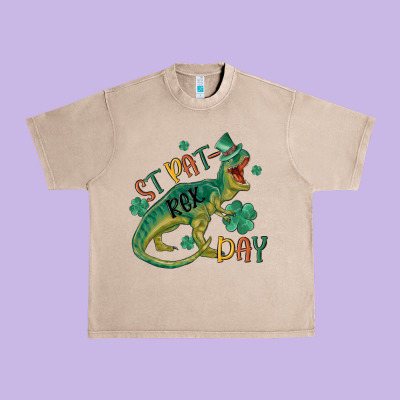St Patrex Day Urban Heavy Tee Designed By Maliassmallbusiness