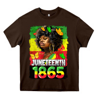 Chocolate Brown juneteenth 1865 black freedom Heavy Core Tee - HRA Design Shop