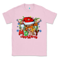 Bubblegum Pink Mooey Christmas Classic Tee - CowhideDigitalArt