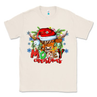 Natural Mooey Christmas Classic Tee - CowhideDigitalArt