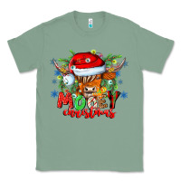 Sage Mooey Christmas Classic Tee - CowhideDigitalArt