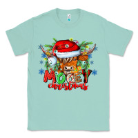 Seafoam Mooey Christmas Classic Tee - CowhideDigitalArt
