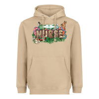 Mushroom Easter egg Nurse bunny Easter Day Heavyweight Hoodie - HowdyJamesFarm
