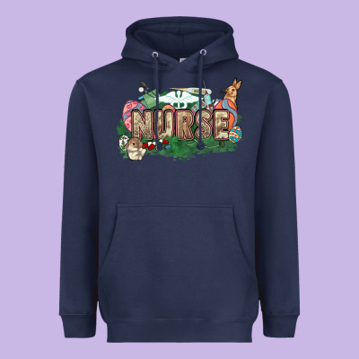 Easter Egg Nurse Bunny Easter Day Heavyweight Hoodie Designed By Howdyjamesfarm