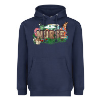 Navy Easter egg Nurse bunny Easter Day Heavyweight Hoodie - HowdyJamesFarm