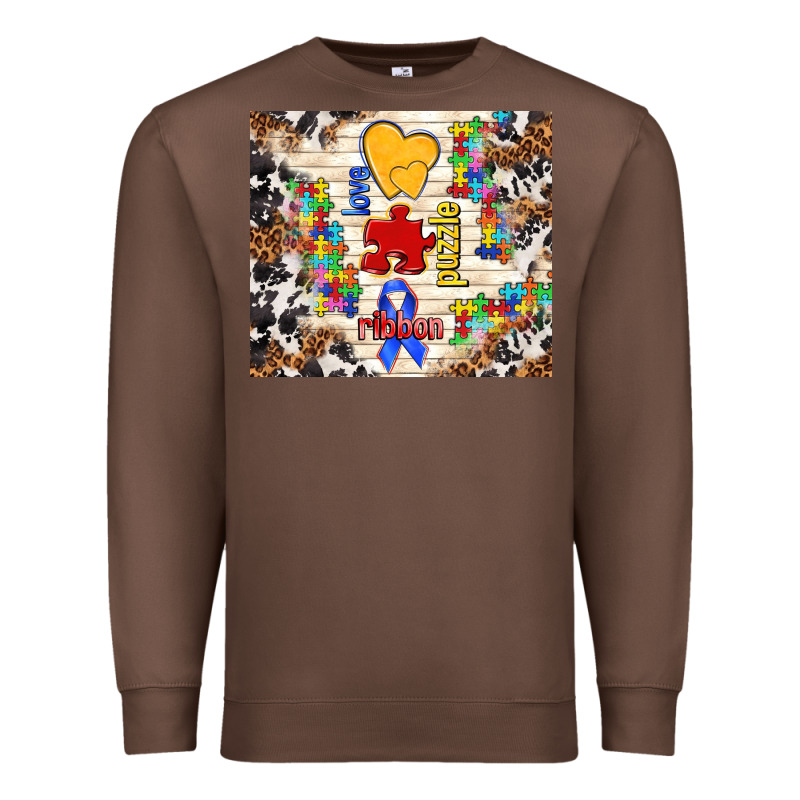 Love Puzzle Ribbon Premium Sweatshirt by TumblerDesignByShophia | Teevron