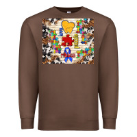 Chestnut love puzzle ribbon Premium Sweatshirt - TumblerDesignByShophia