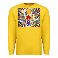 Lemon love puzzle ribbon Premium Sweatshirt - TumblerDesignByShophia