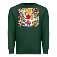 Sports Green love puzzle ribbon Premium Sweatshirt - TumblerDesignByShophia