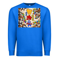 True Royal love puzzle ribbon Premium Sweatshirt - TumblerDesignByShophia
