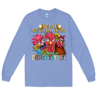 Colony Blue relax were all crazy its not a competition Long Sleeve Tee - NancyCooperArtShop