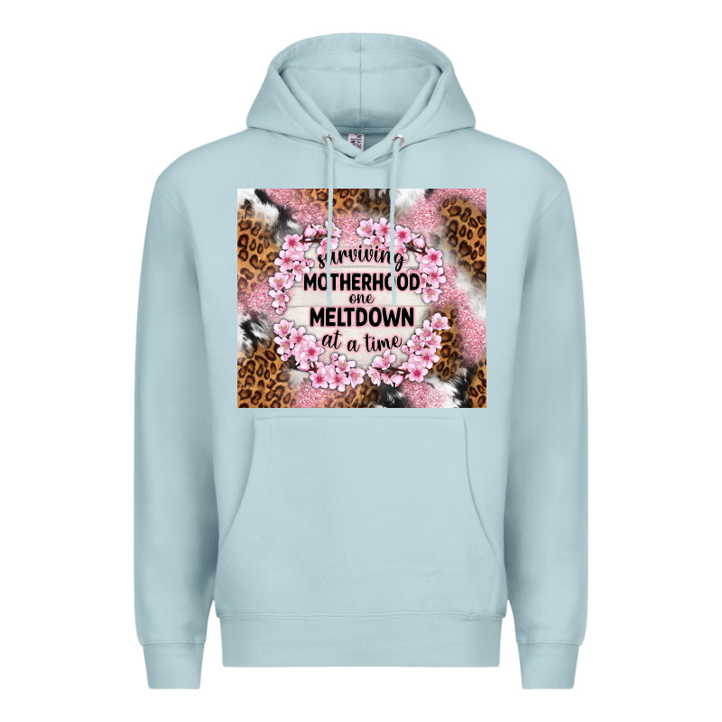 Surviving Motherhood One Meltdown At The Time Premium Hoodie by TumblerDesignByShophia | Teevron