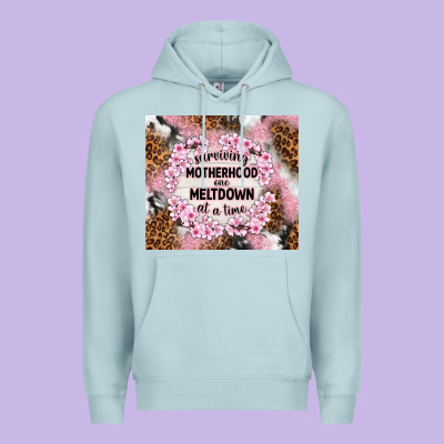 Surviving Motherhood One Meltdown At The Time Premium Hoodie Designed By Tumblerdesignbyshophia