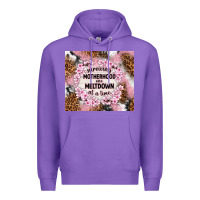 Purple surviving motherhood one meltdown at the time Premium Hoodie - TumblerDesignByShophia