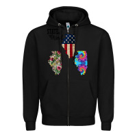 Black Im in a Fishing State of Mind Illinois Zipper Hoodie - Bettercallsaul