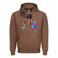Chestnut Im in a Fishing State of Mind Illinois Zipper Hoodie - Bettercallsaul