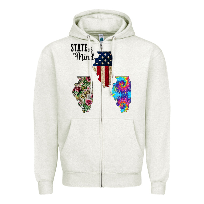 Im In A Fishing State Of Mind Illinois Zipper Hoodie by Bettercallsaul | Teevron