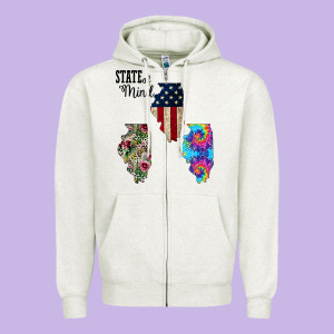 Im In A Fishing State Of Mind Illinois Zipper Hoodie Designed By Bettercallsaul