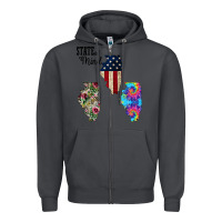 Smoke Im in a Fishing State of Mind Illinois Zipper Hoodie - Bettercallsaul