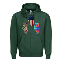 Sports Green Im in a Fishing State of Mind Illinois Zipper Hoodie - Bettercallsaul
