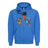 True Royal Im in a Fishing State of Mind Illinois Zipper Hoodie - Bettercallsaul
