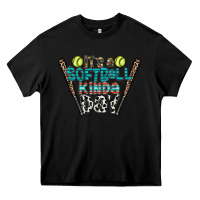 Black softball Heavy Core Tee - CowhideDigitalArt