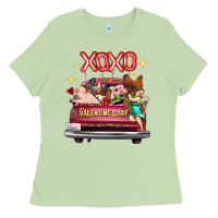Matcha valentine's day truck farm animals cupid xoxo Ladies Tee - FaDigitalArtStudio