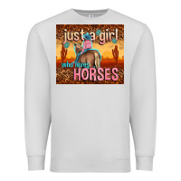 Dove Grey just a girl who loves horses Premium Sweatshirt - TumblerDesignByShophia