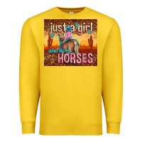Lemon just a girl who loves horses Premium Sweatshirt - TumblerDesignByShophia