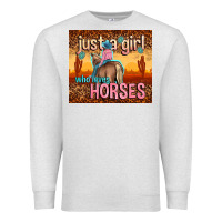 Oatmeal Heather just a girl who loves horses Premium Sweatshirt - TumblerDesignByShophia
