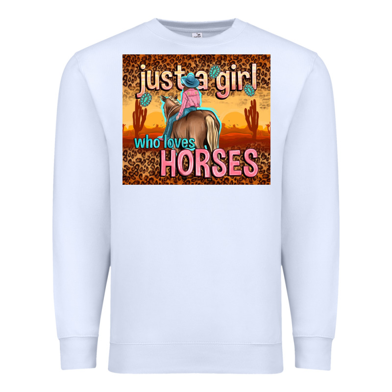 Just A Girl Who Loves Horses Premium Sweatshirt by TumblerDesignByShophia | Teevron
