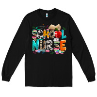 Black school nurse Long Sleeve Tee - NancyCooperArtShop