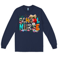 Navy school nurse Long Sleeve Tee - NancyCooperArtShop