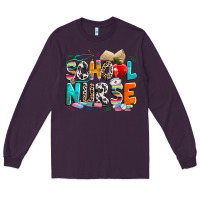 Plum school nurse Long Sleeve Tee - NancyCooperArtShop