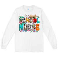 White school nurse Long Sleeve Tee - NancyCooperArtShop