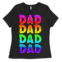 Black lgbtq dad Ladies Tee - HRA Design Shop