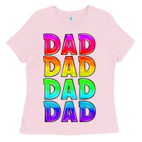 Bubblegum Pink lgbtq dad Ladies Tee - HRA Design Shop