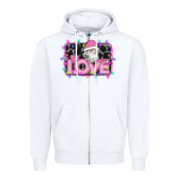 White Gnome Love Zipper Hoodie - Bettercallsaul