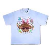 Grape Ice easter cow Urban Heavy Tee - MaliasSmallBusiness