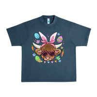 Midnight Navy easter cow Urban Heavy Tee - MaliasSmallBusiness