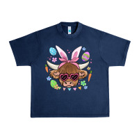 Navy easter cow Urban Heavy Tee - MaliasSmallBusiness