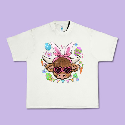 Easter Cow Urban Heavy Tee Designed By Maliassmallbusiness