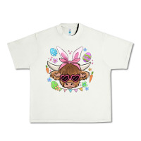 Pistachio easter cow Urban Heavy Tee - MaliasSmallBusiness
