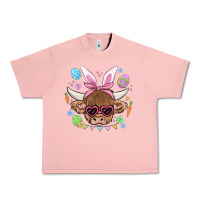 Salmon easter cow Urban Heavy Tee - MaliasSmallBusiness