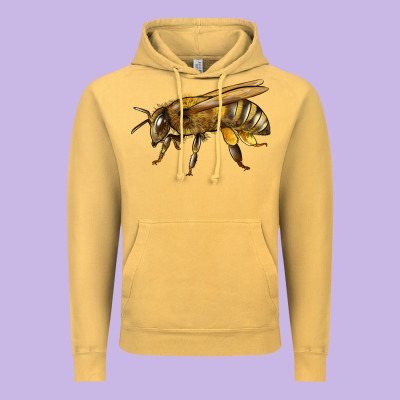 Bee Side Vintage Hoodie Designed By Lillyallendesigns