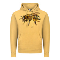Vintage Mustard Bee Side Vintage Hoodie - LillyAllenDesigns