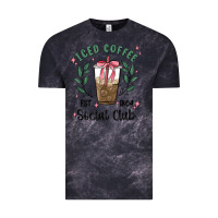 Cloud Black iced coffee social club Vintage Tee - MaliasSmallBusiness
