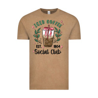 Vintage Coffee iced coffee social club Vintage Tee - MaliasSmallBusiness