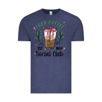 Vintage Denim iced coffee social club Vintage Tee - MaliasSmallBusiness