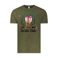 Vintage Olive iced coffee social club Vintage Tee - MaliasSmallBusiness